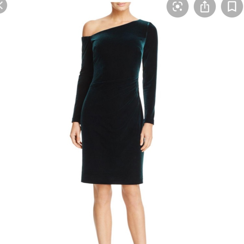Ralph Lauren off-shoulder velvet dress